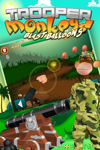 Crazy Trooper Monkeys Blast Balloons Pro screenshot 2