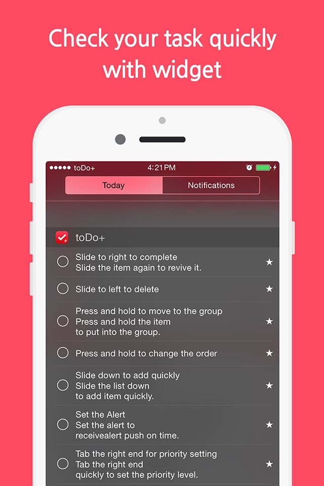 toDo+ free (Tasks & Reminders, Check list) screenshot 2