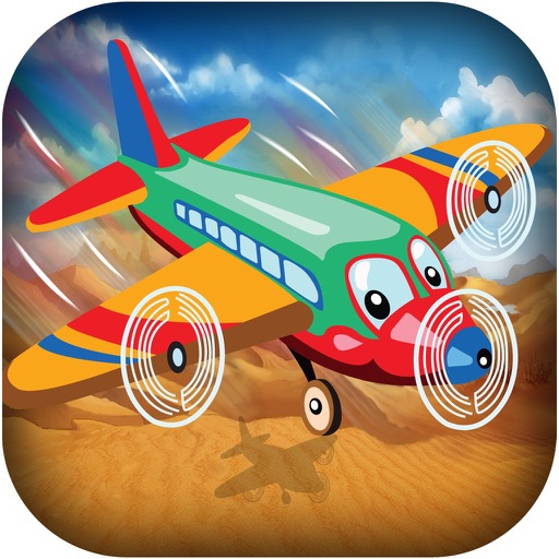 Cartoon Jet Plane Commander - Airliner Canyon Combat- Free iOS App