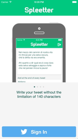 Spleetter - Long Text Tweet Splitter