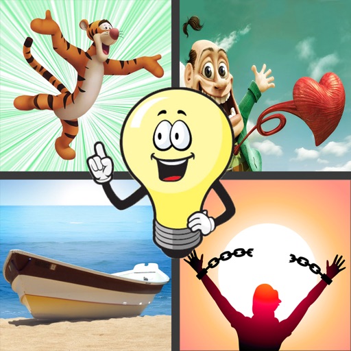 Guess Word From 4 Pictures - new cool photo puzzle trivia game with attractive images icon