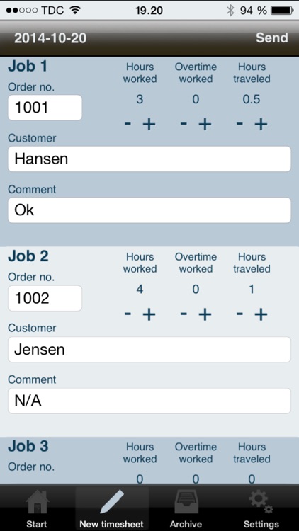 Daily Timesheet