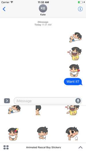 Animated Rascal Boy Stickers For iMessage(圖4)-速報App