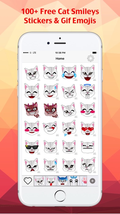 Cat Keyemoji Free-Kitty Sticker Gif Video Emoji screenshot 3