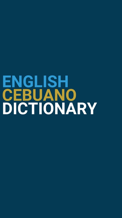 English : Cebuano Dictionary