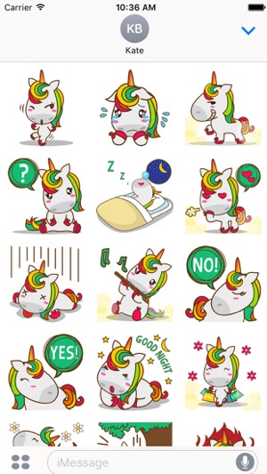 Magi sweet and cute unicorn for iMessage