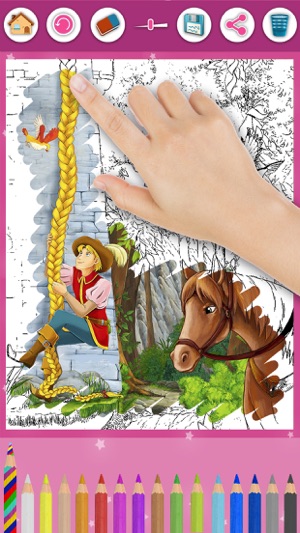 Rapunzel Magic Princess Kids Coloring Book – Pro(圖5)-速報App