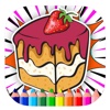 Coloring Page Game Strawberry Cake Version