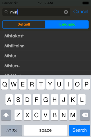 Icelandic Dictionary screenshot 2