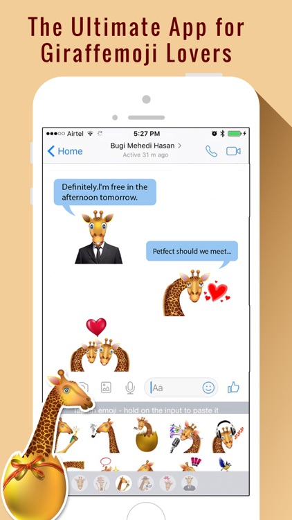 Giraffemoji.s- Animated Giraffe Stickers Keyboard screenshot-3