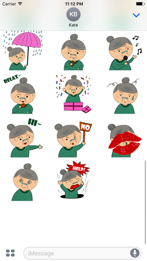 Animated ANGRy Old LADy Stickers(圖2)-速報App