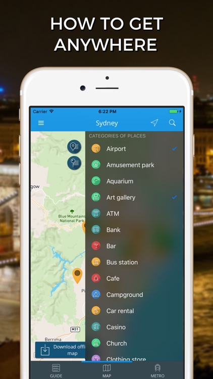 Sydney Travel Guide with Offline Street Map