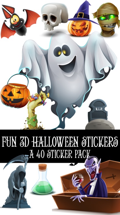 Fun 3D Halloween Sticker Pack