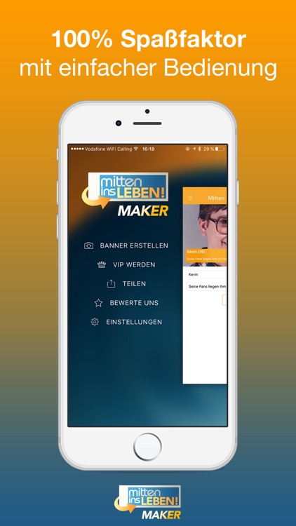 Mitten ins Leben Maker & Banner Generator