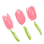 Flower sticker - heart  love stickers for photos