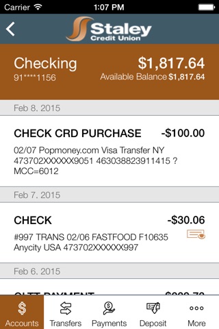 Staley Credit Union Mobile screenshot 4