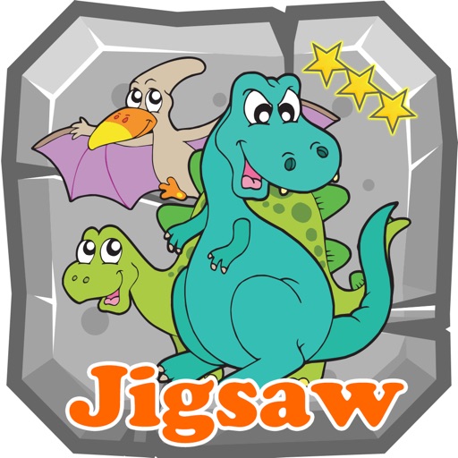 Easy Cartoon Dinosaur Jigsaw Puzzles Icon