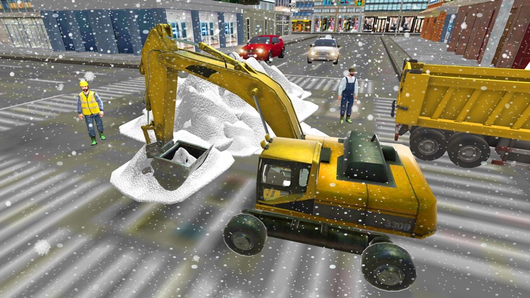 Snow Rescue Excavator Winter Crane 3D