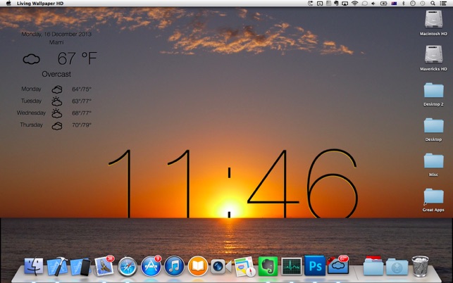 Living Wallpaper Hd Weather On The Mac App Store
