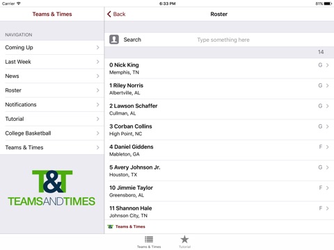 Teams & Times screenshot 4