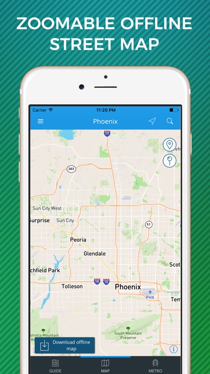 Phoenix Travel Guide with Offline Street Map