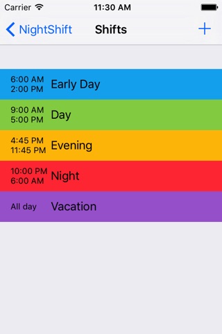 NightShift Calendar screenshot 3