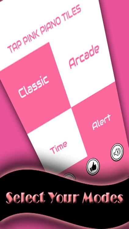 Pink Piano Tap - white music Tile