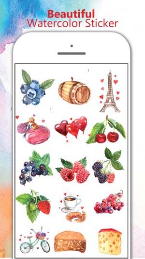 Watercolor Stickers Pack For iMessage
