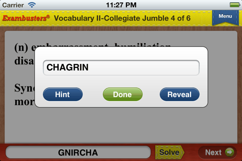 SAT Prep Verbal Flashcards Vocabulary Exambusters screenshot 3