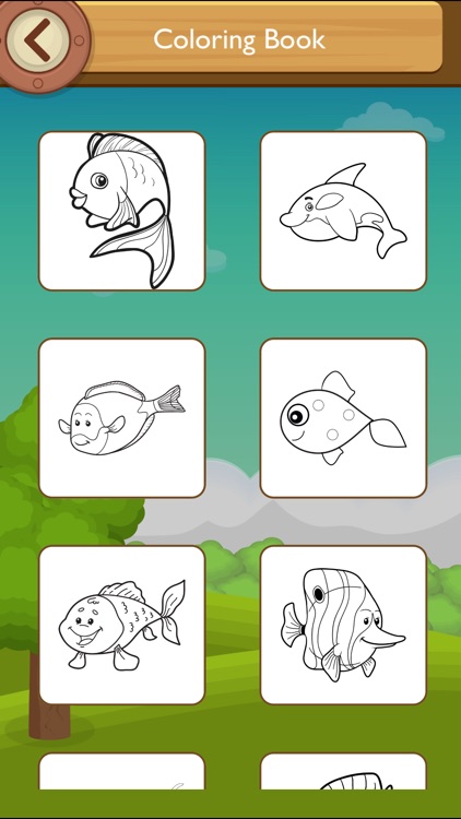 Coloring book: Kids learn to draw fish