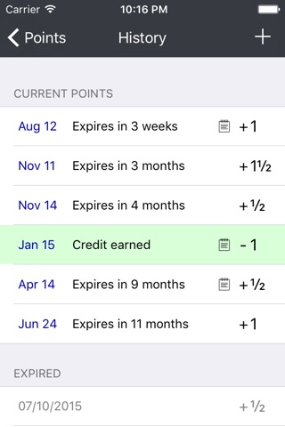 Pointed - Track Your Call-ins and Absences screenshot 2