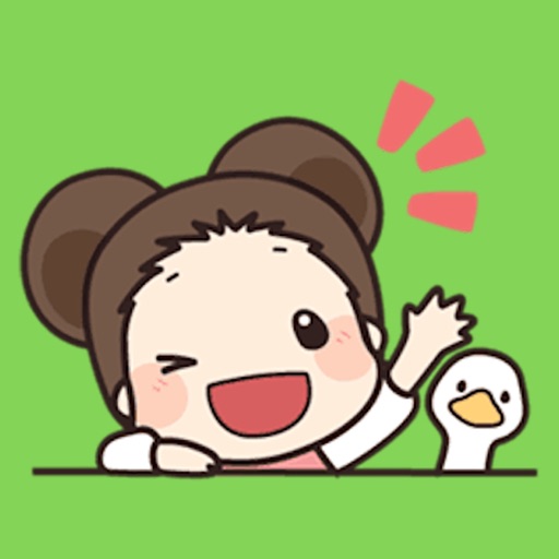 Little Girl and Duck icon