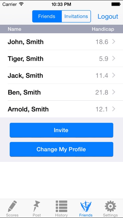 Golf Handicap Tracker & Scores