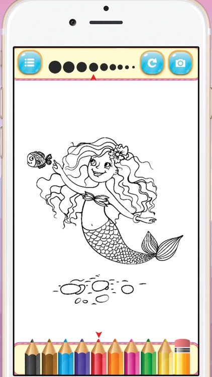 Mermaid little friend coloring book