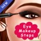 With this application of eye makeup you will be a great makeup for you and your friends at any party, wedding, christening, communions or any type of event