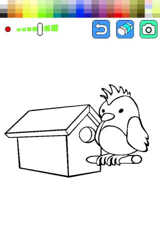 Bird Paper Coloring Page Painting for Kids screenshot 2