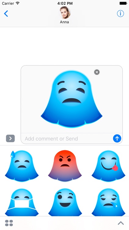 Snap Stickers - Funny Ghost Emoji