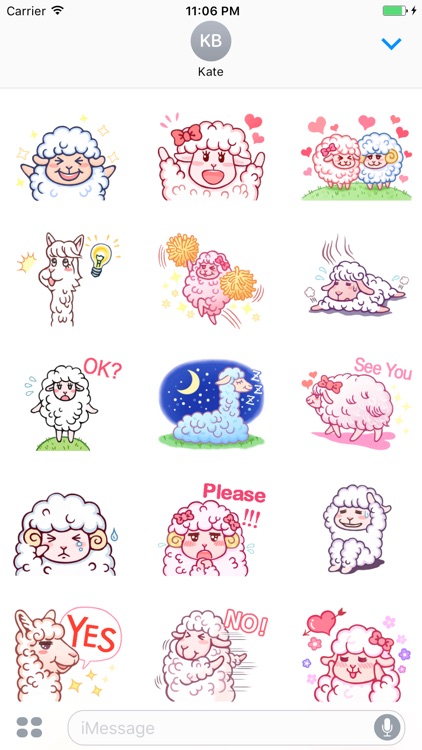 Bertram The Cute Little Sheep Stickers