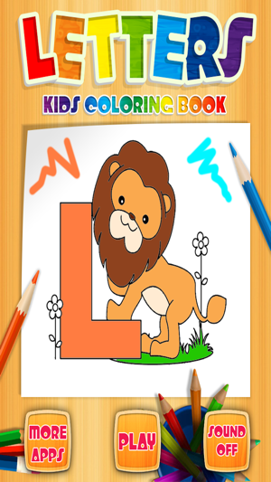 Letters Kids Coloring Book