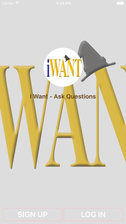I Want - Ask Questions