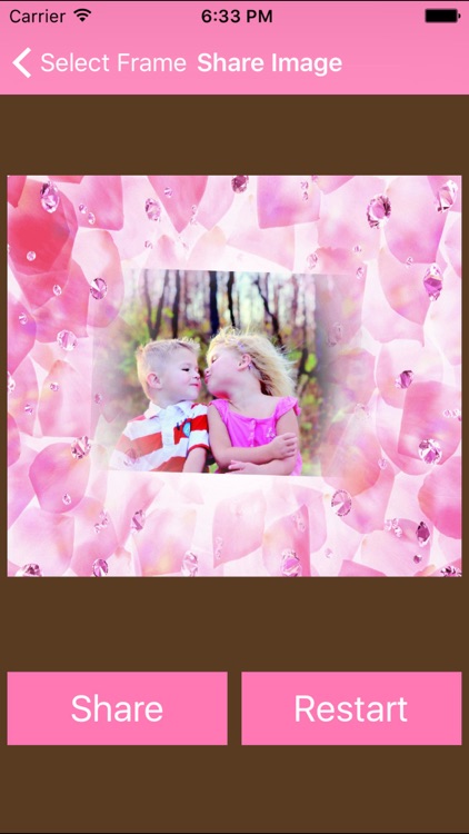 Pink Heart Photo Frame For Girls