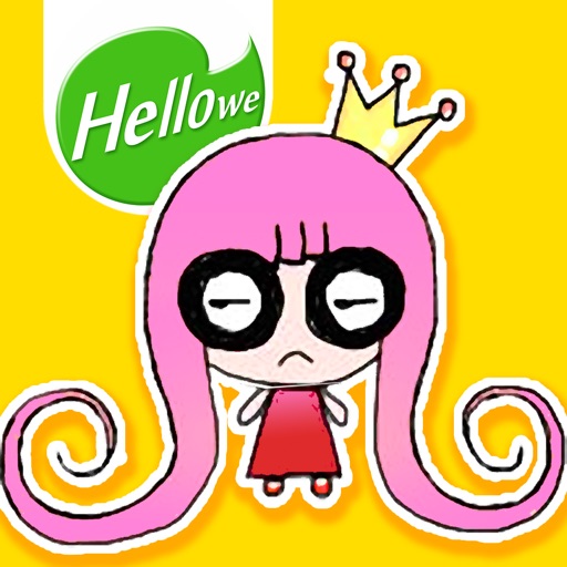 Hellowe Stickers: Long Hair Princess icon