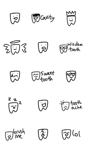 Tooth sticker - funny emoji stickers for iMessage(圖2)-速報App