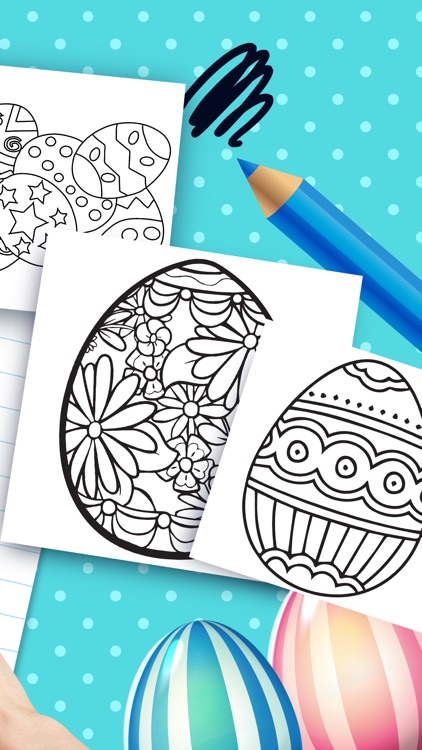 Painting Easter Eggs Coloring Book For Children HD