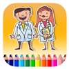 Coloring Book Game For Kids Doctor And Nurse