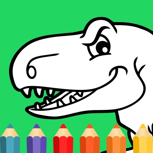 Dinosaur Coloring Book HD Paint Colorful  for Kids iOS App