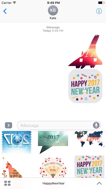Happy New Year all GIF stickers for iMessage