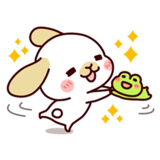 Friendship Of Frog And Rabbit Stickers