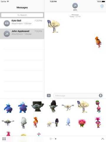 DreamWorks Trolls 3D Animated Stickers - náhled