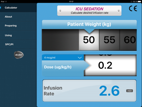 Dexdor Dosing Calculator for iPad - náhled